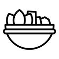 Korean vegetables icon, outline style Royalty Free Stock Photo