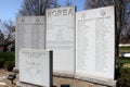 Korean War Memorial, dedicated in 1992, in the garden of Luzerne County Courthouse, Wilkes-Barre, PA, USA Royalty Free Stock Photo