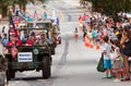 Korean War Veteran Waves During Old Soldiers Day Parade