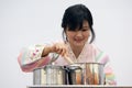 Korean woman cooking