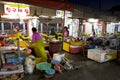 Korean women working at fish market