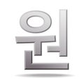 Korean won local symbol