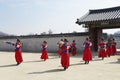 Koreans in old soldier costumes