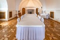 Koreiz, Crimea - July 7. 2019. White dining room in Princes Yusupov Palace