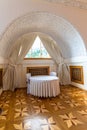 Koreiz, Crimea - July 7. 2019. White dining room in Princes Yusupov Palace