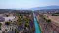 Korinth channel aerial drone view