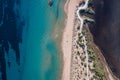 Korission lagoon aerial view, Corfu Island, Greece