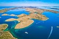Kornati. Aerial panoramic view of famous Adriatic sea sailing destination