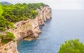 Kornati islands. Clifs Telascica in National park Kornati, Adriatic sea in Croatia. Royalty Free Stock Photo