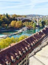 Kornhausbrucke, bridge over Aara and old city, Bern, Switzerland Royalty Free Stock Photo