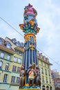 Kornhausplatz sqaure with public transport and medieval Kindlifr