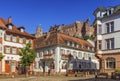 Kornmarkt square and castle in Heidelberg, Germany Royalty Free Stock Photo