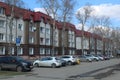 Korolev City. Valentinovka. Parking Gorkogo street. Royalty Free Stock Photo