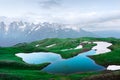 Koruldi lake Caucasus mountains on summer time Royalty Free Stock Photo