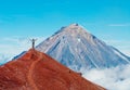 Koryaksky volcano on Kamchatka Peninsula, Russia. Royalty Free Stock Photo