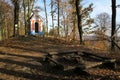 Korycanska kaple - small chapel in Chriby mountains in south Moravia Royalty Free Stock Photo