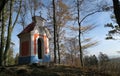 Korycanska kaple - small chapel in Chriby mountains in south Moravia Royalty Free Stock Photo