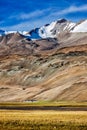 Korzok village at Himalayan lake Tso Moriri, Changthang region, Ladakh