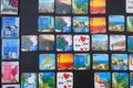 Colorful fridge magnets, a souvenir from the island of Kos. Greece