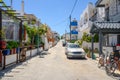 Narrow street in the resort town of Mastichari on the island of Kos Royalty Free Stock Photo