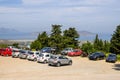 A parking spot next to the Zia village on the island of Kos. Greece Royalty Free Stock Photo