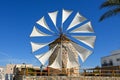 Traditional Greek windmill. Kos island, Greece Royalty Free Stock Photo