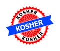 KOSHER Bicolor Clean Rosette Template for Stamps