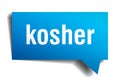 Kosher blue 3d speech bubble