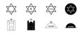 Kosher food, product icons set. Vector stock illustration isolated on white background for print and mark Jewish food