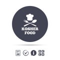 Kosher food product sign icon. Natural food.