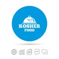 Kosher food product sign icon. Natural food.