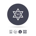 Kosher food product sign icon. Natural food.