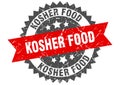 Kosher food stamp. kosher food grunge round sign. Royalty Free Stock Photo