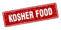 kosher food sign. kosher food grunge stamp. Royalty Free Stock Photo