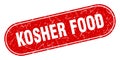 kosher food sign. kosher food grunge stamp. Royalty Free Stock Photo