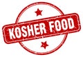 kosher food stamp. kosher food round grunge sign. Royalty Free Stock Photo