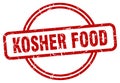 kosher food stamp. kosher food round grunge sign. Royalty Free Stock Photo