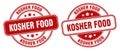 Kosher food stamp. kosher food label. round grunge sign Royalty Free Stock Photo