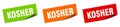 kosher banner. kosher speech bubble label set.