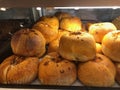 Knishes for sale at a delicatessen store in New Jersey.