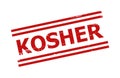 KOSHER Red Scratched Seal with Double Lines