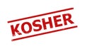 KOSHER Red Unclean Stamp Seal with Lines