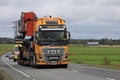 Volvo FH16 Wide Load Transport on Highway