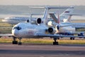 Kosmos airlines Tupolev Tu-154M standing at Domodedovo international airport.