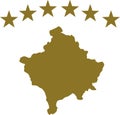 Kosovo map stars