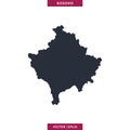 Kosovo Map. High detailed map vector in white background.