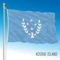 Kosrae Island official national flag, Micronesia Federation, Oceania