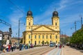 Kossuth square and Protestant Great Church in Debrecen, Hungary Royalty Free Stock Photo