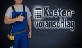 Kostenvoranschlag in german quotation with calculator and craf