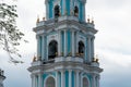 Kostroma, Russia, July 8, 2023. A fragment of the beautiful bell tower in the Kremlin.